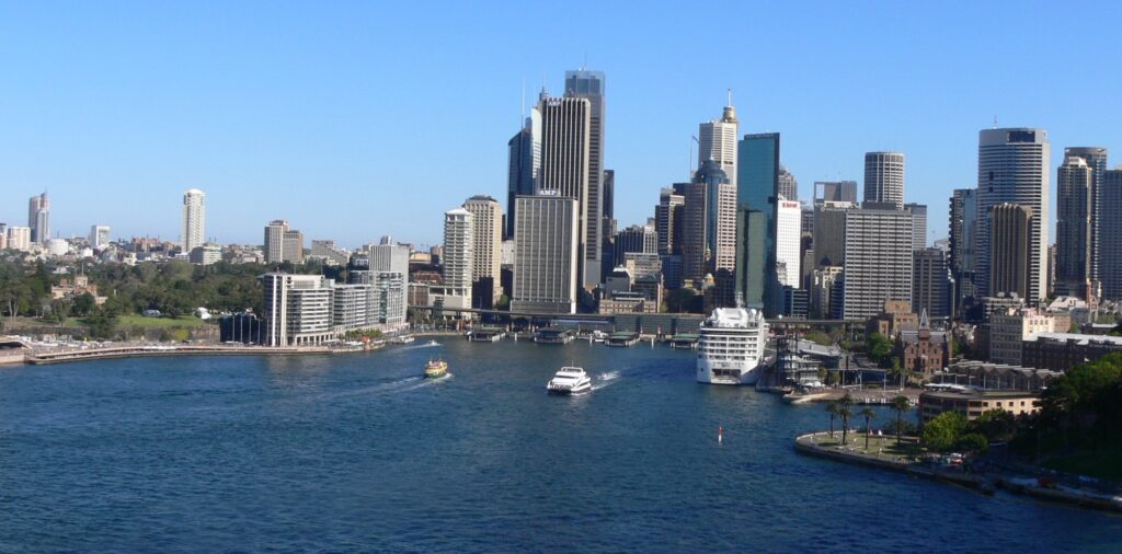 An landscape image of the Sydney Harbour.